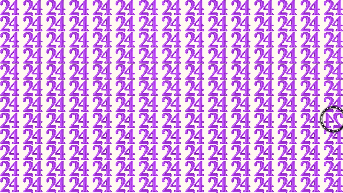 Optical Illusion IQ Test: Are You A Genius? Within 8 Seconds Spot The Inverted 24 among 24
