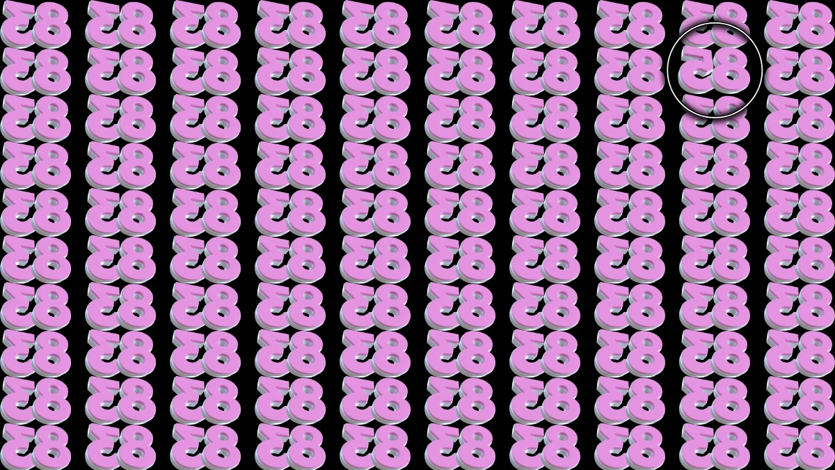 Optical Illusion IQ Test: Are You A Genius? Within 8 Seconds Spot The Inverted 85 among Inverted 83