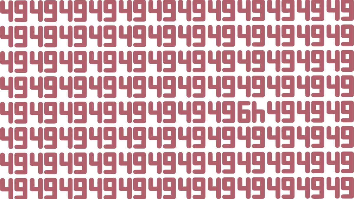 Optical Illusion IQ Test: Are You A Genius? Within 9 Seconds Spot The Inverted 49 among 49