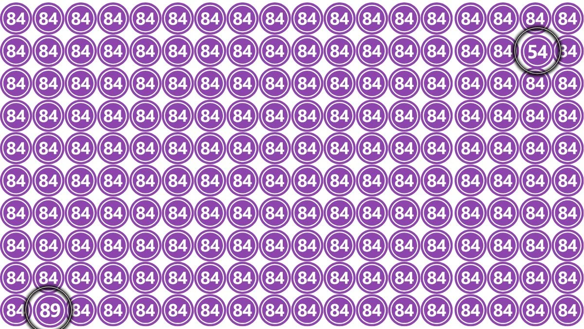 Optical Illusion Test Your Vision: Only Eagle Eyes Can Find 54 & 89 Hidden Among 84 in 7 Seconds!