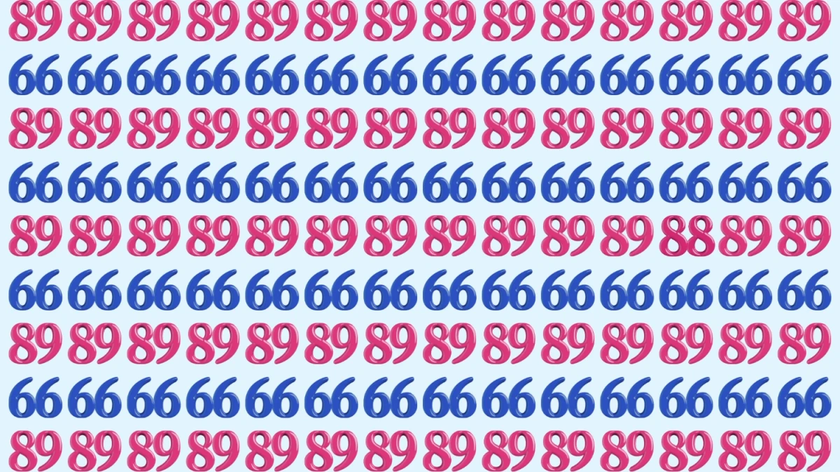 Optical Illusion: Within 7 Seconds Spot The Number 88 among 89 and 66