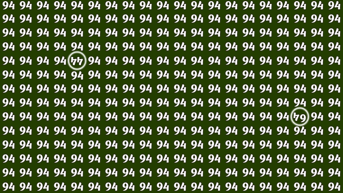 Optical Illusion: Within 8 Seconds Spot The Inverted Number 44 and 64 among 94