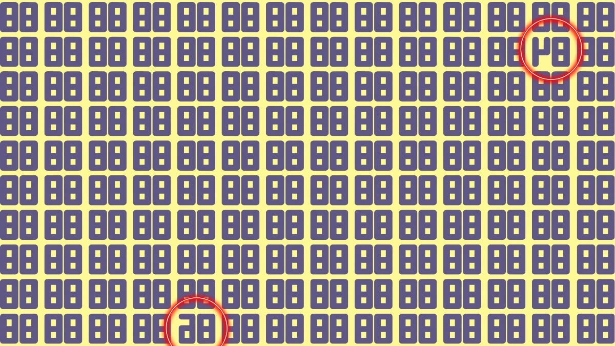 Optical Illusion: Within 8 Seconds Spot The Inverted Number 84 and 86 among 88