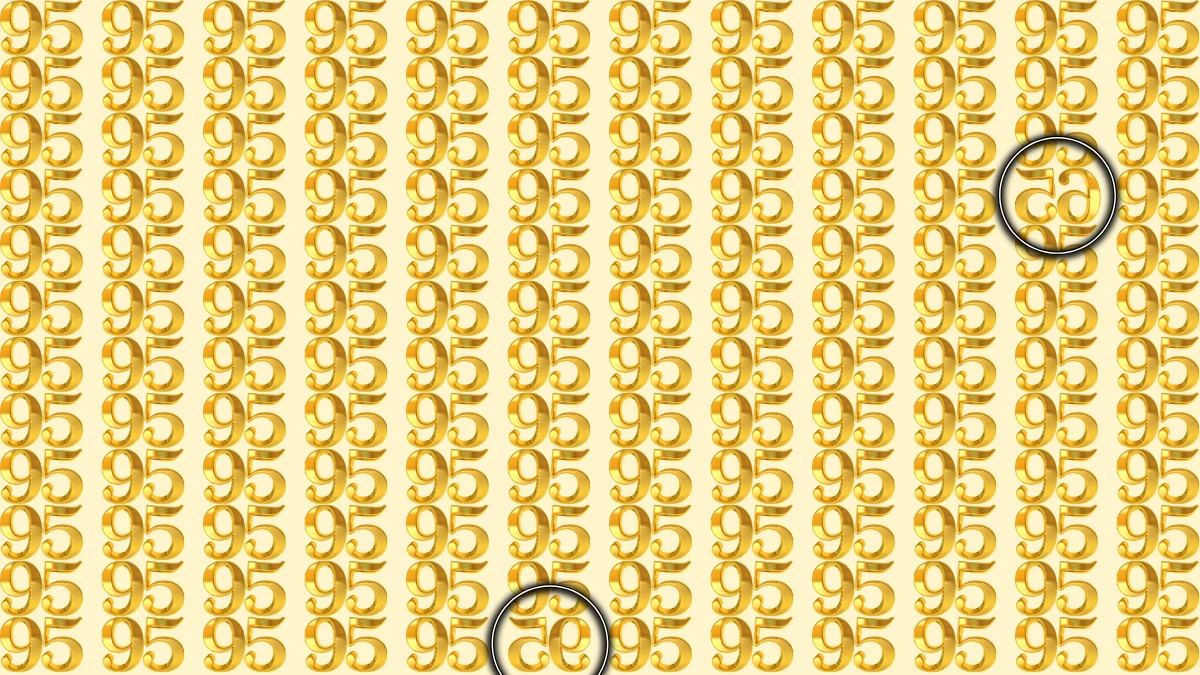 Optical Illusion: Within 8 Seconds Spot The Inverted Number 95 and 65 among 95