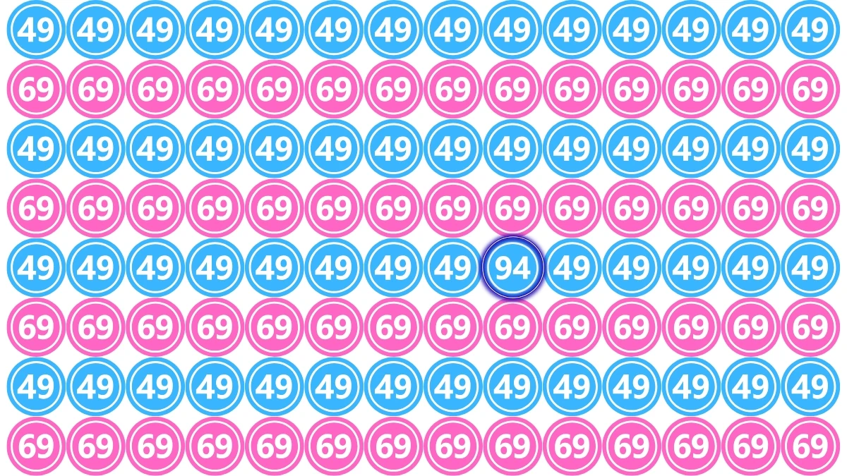 Optical Illusion: Within 8 Seconds Spot The Number 94 among 49 and 69