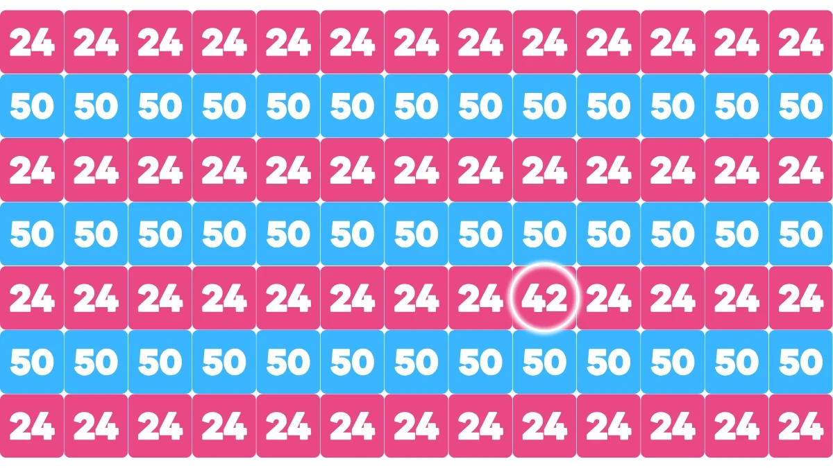 Optical Illusion Challenge: Can You Spot the Number 42 Among 50 and 24 in Just 8 Seconds?