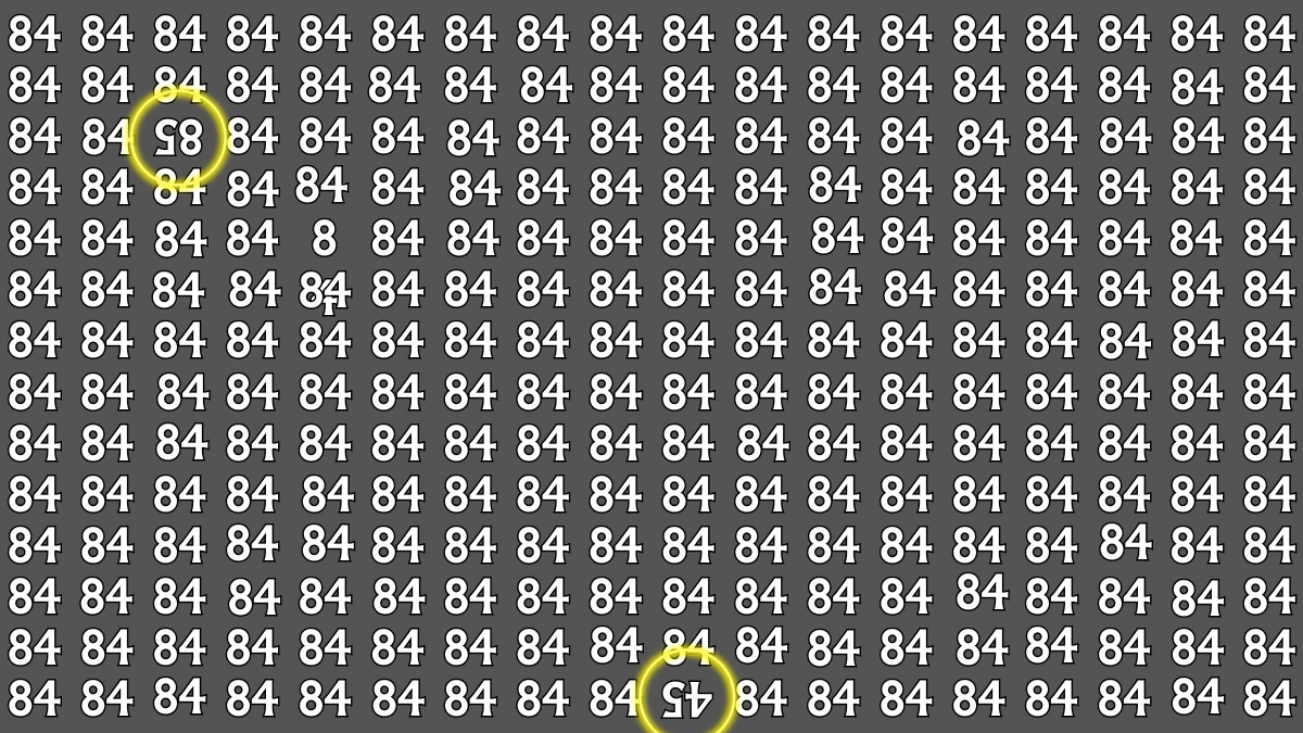 Only Sharp Eyes Can Spot the Inverted 85 and 45 in 8 Seconds — Can You Beat This Viral Optical Illusion?