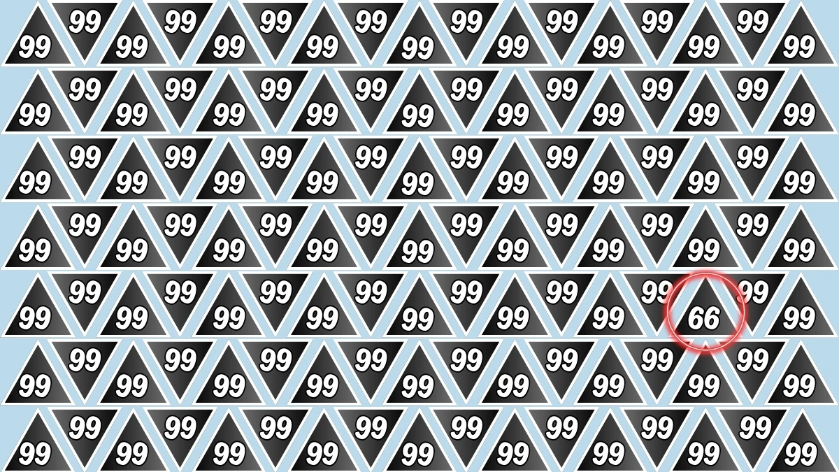 Optical Illusion Find it Out: Within 5 Seconds Spot The Number 66 among 99