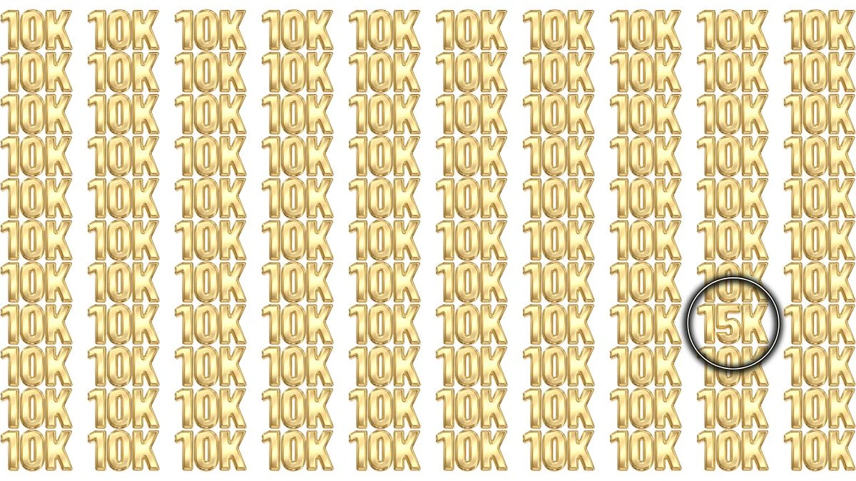 Optical Illusion Eye Test Challenge: Can You Spot the 15K Among 10K in 8 Seconds?