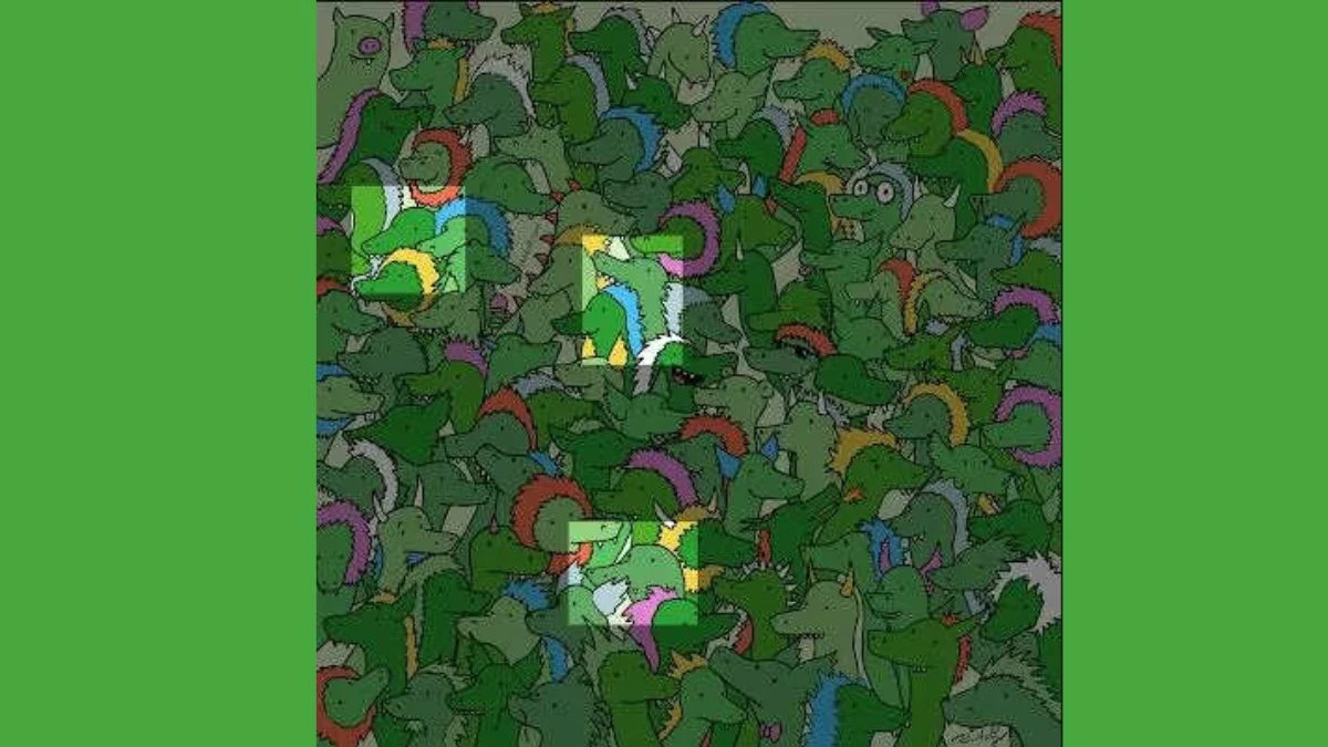 Optical Illusion: Can You Find 3 Crocodiles Hidden Among The Dragons in 15 Seconds