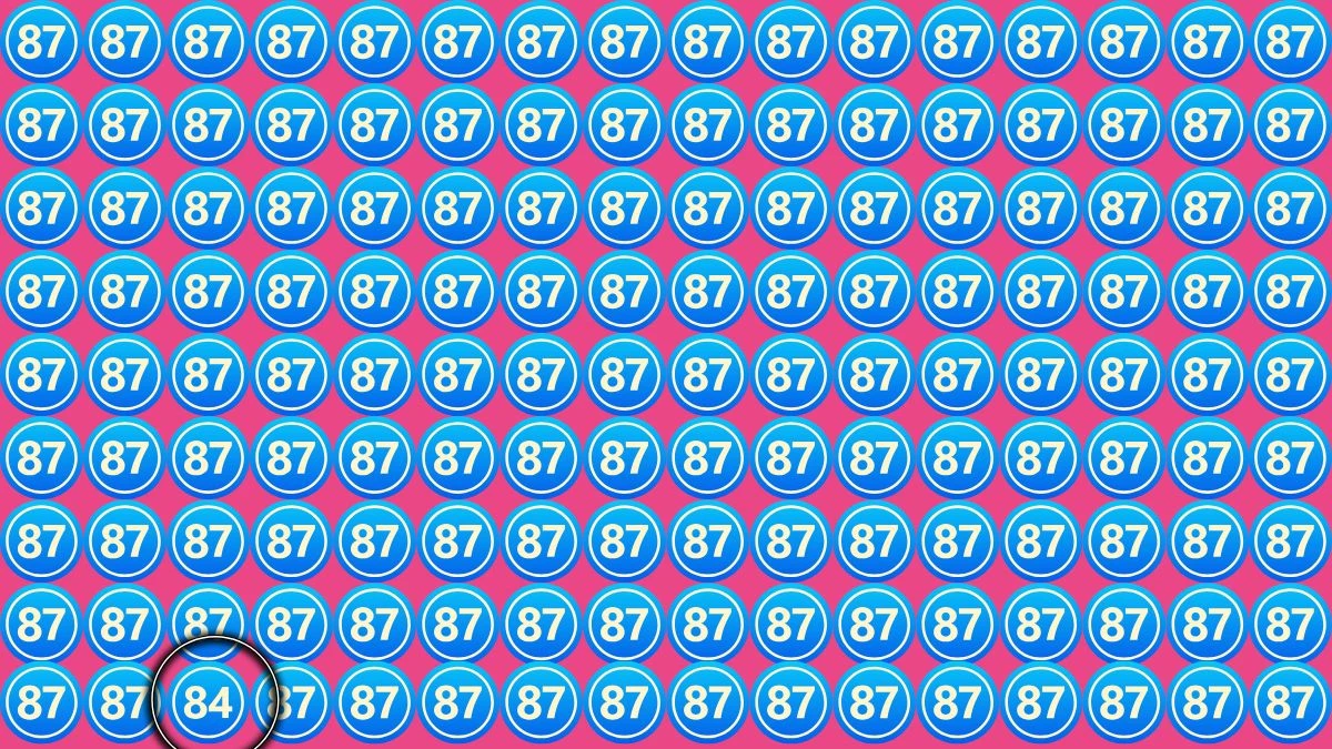 Optical Illusion Eye Test: Can you Find the Number 84 among 87 in 7 Secs