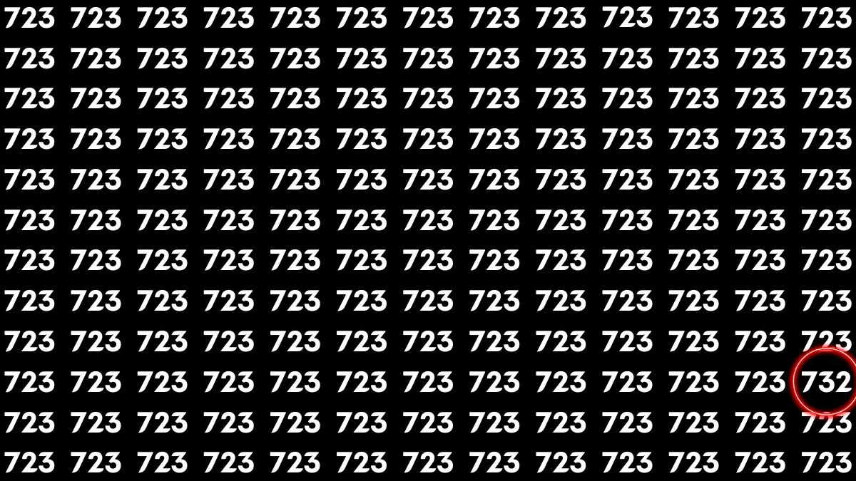 Optical Illusion Challenge: Can You Spot 732 Hidden Among 723?