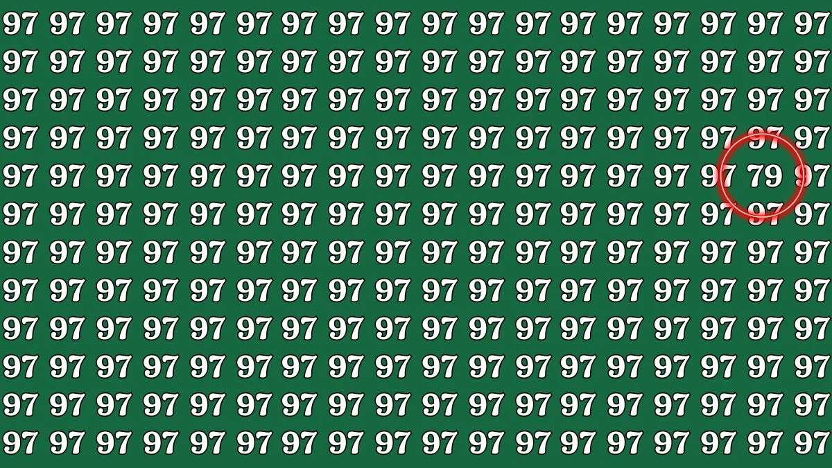 Optical Illusion Challenge: If you have Eagle Eyes Spot the Number 79 among 97 in 7 Secs